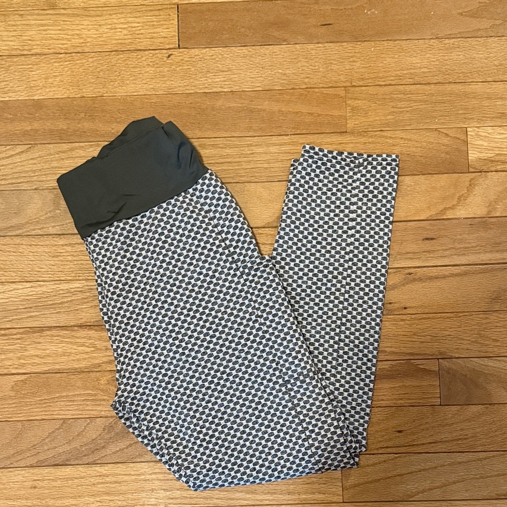 TikTok Geometric Patterned Leggings with pockets